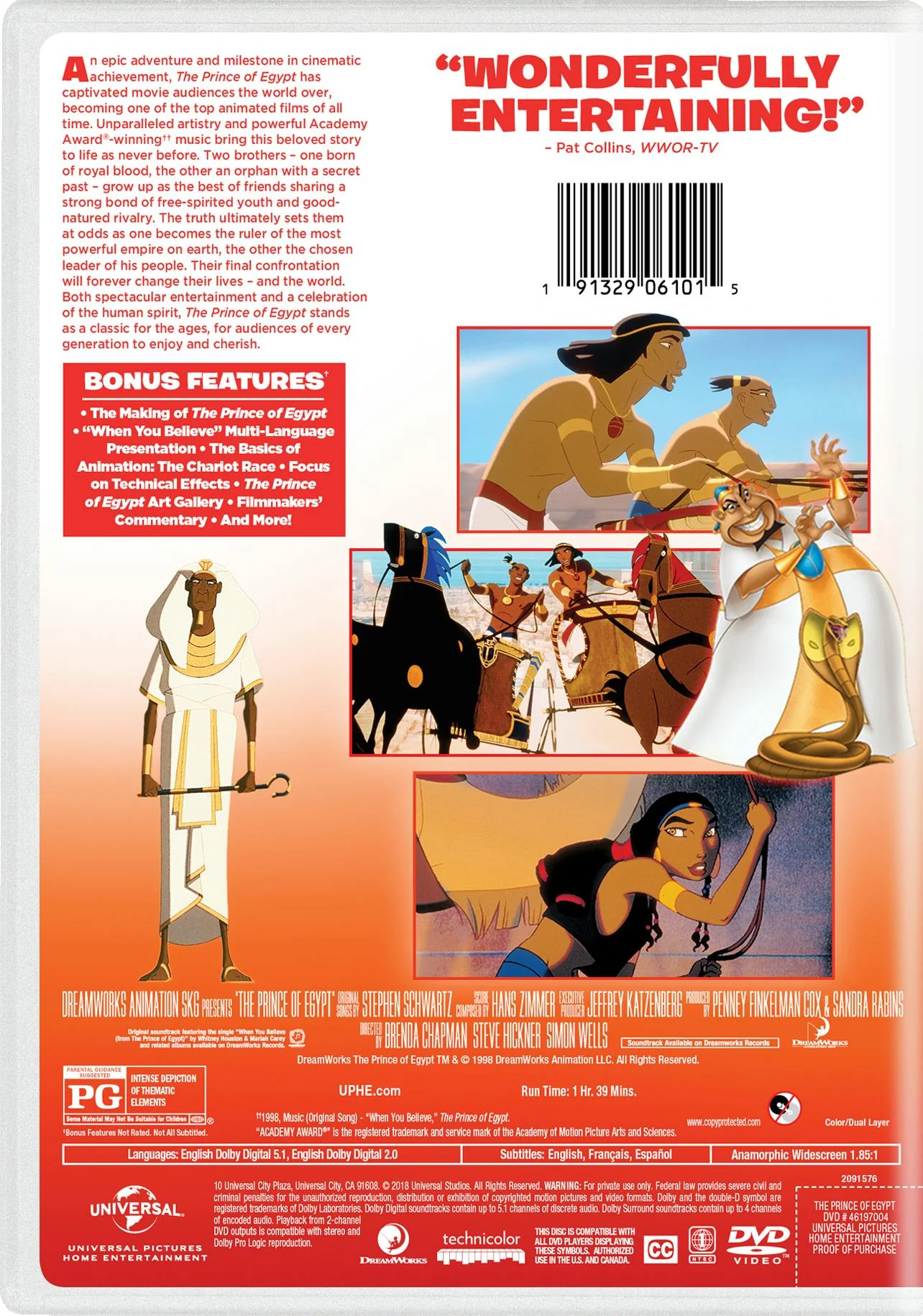 The Prince of Egypt (2018) (DVD New Box Art) [DVD] - Image 2