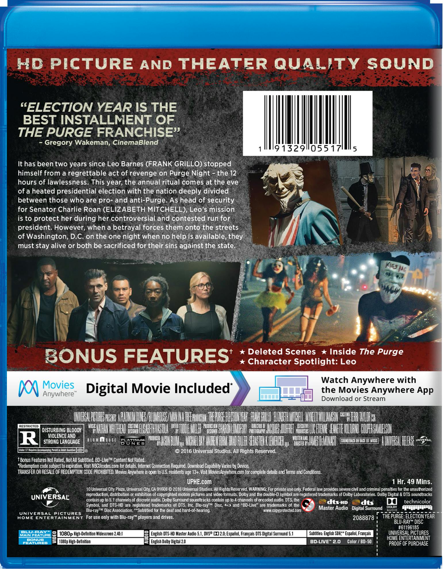 The Purge: Election Year (Blu-ray New Box Art) [Blu-ray] - Image 2