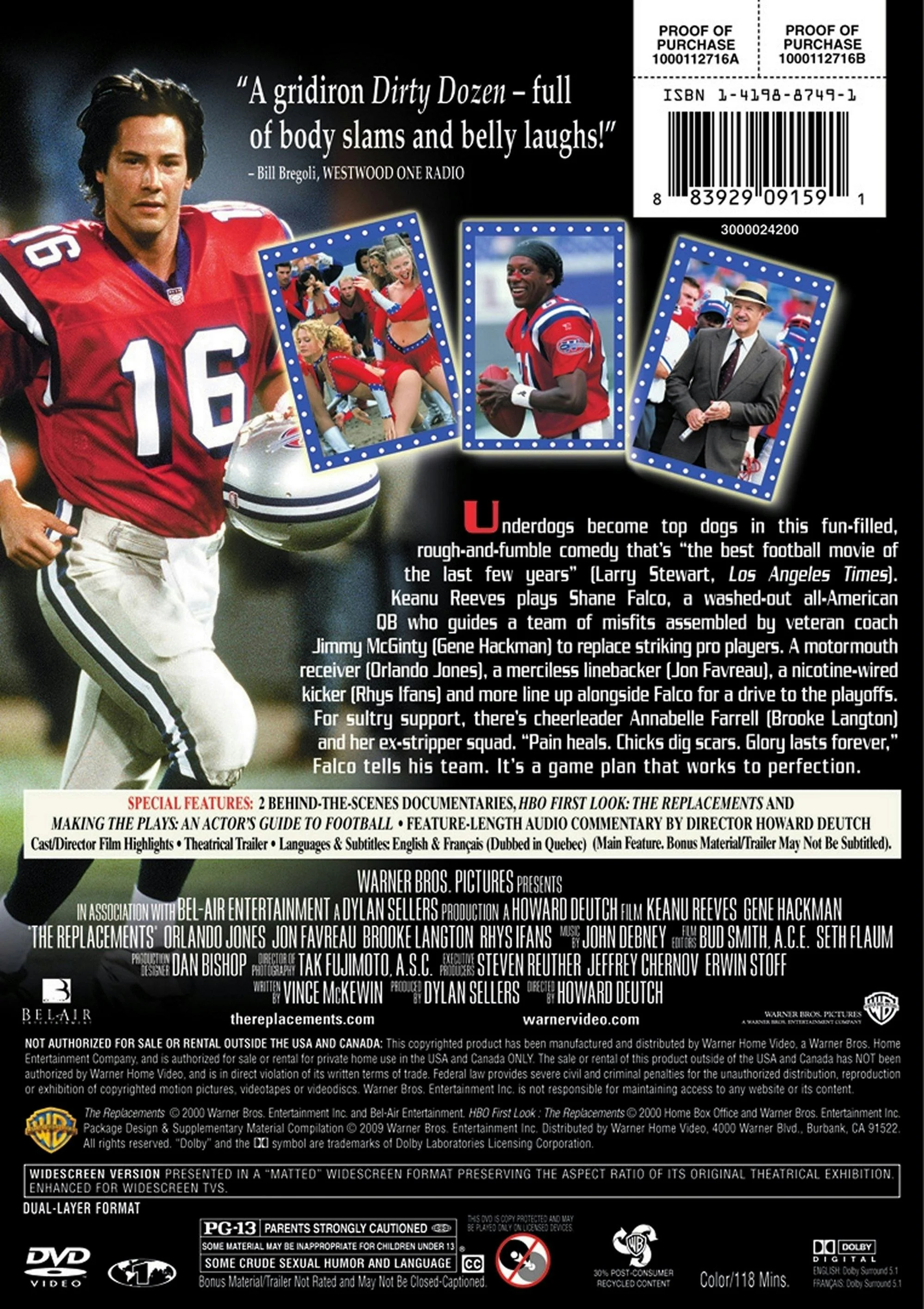 The Replacements (DVD New Packaging) [DVD] - Image 2