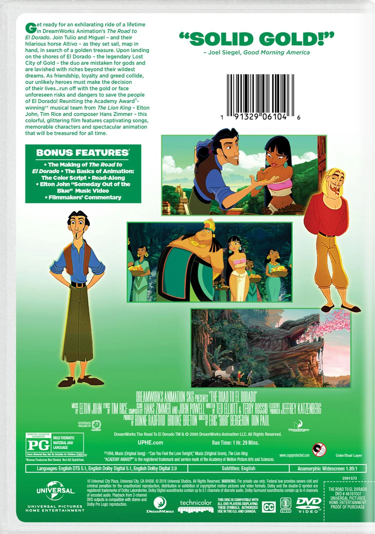 The Road to El Dorado (DVD New Box Art) [DVD] - Image 2