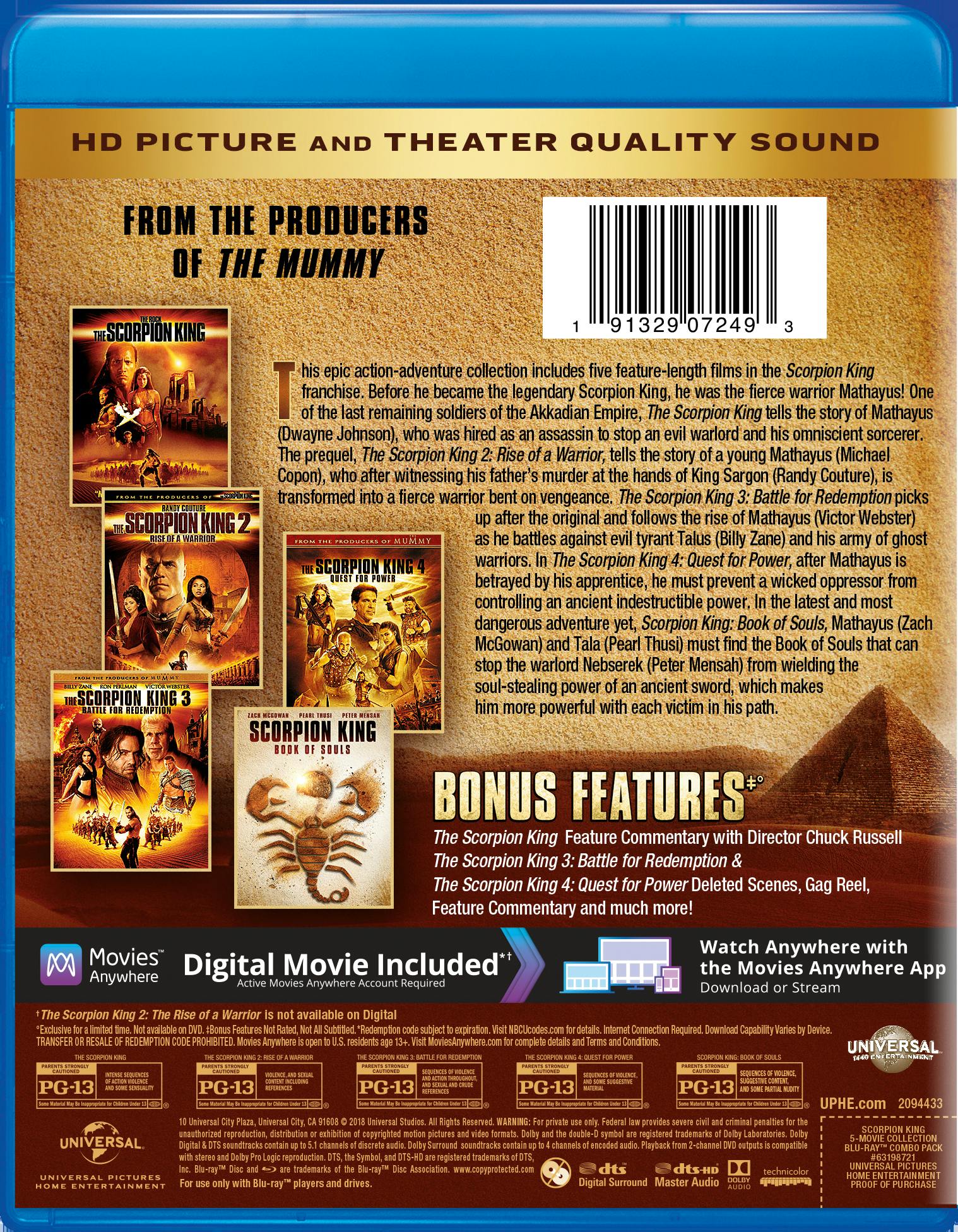 The Scorpion King: 5-movie Collection (Blu-ray + Digital HD) [Blu-ray] - Image 2