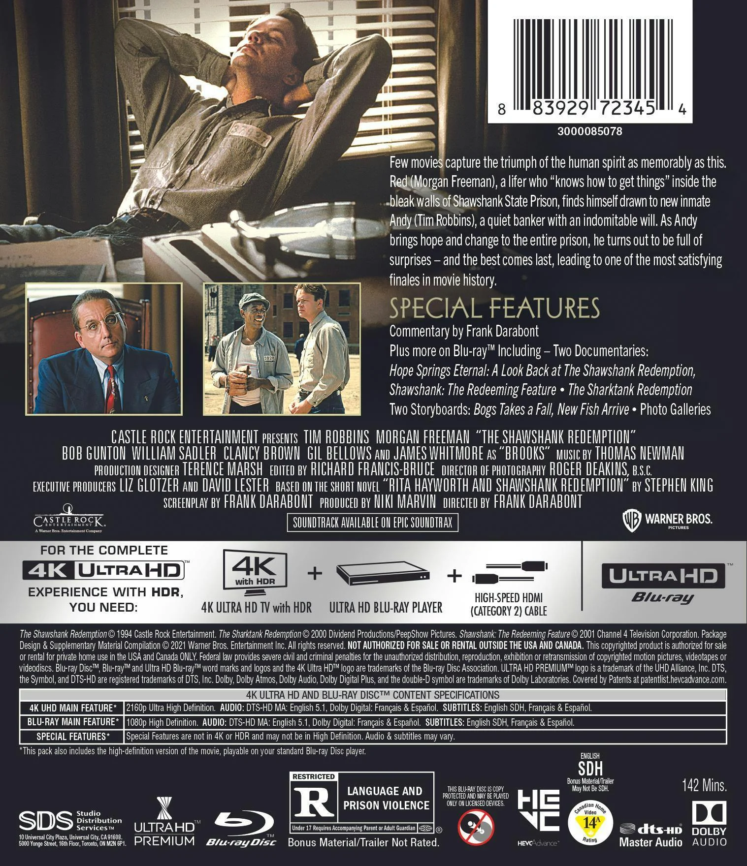 The Shawshank Redemption (4K Ultra HD + Blu-ray) [UHD] - Image 3