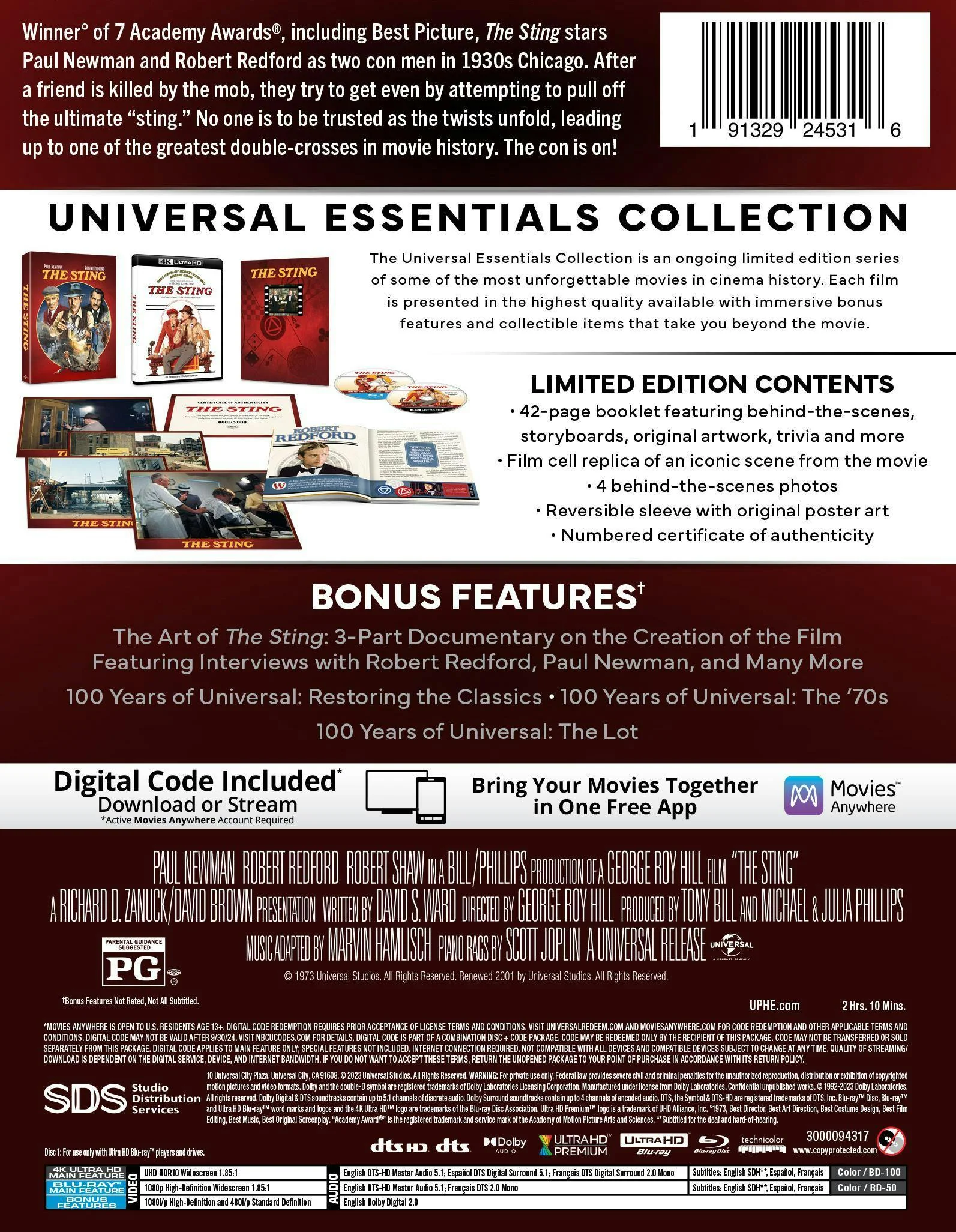 The Sting (4K Ultra HD + Blu-ray (50th Anniversary)) [UHD] - Image 3