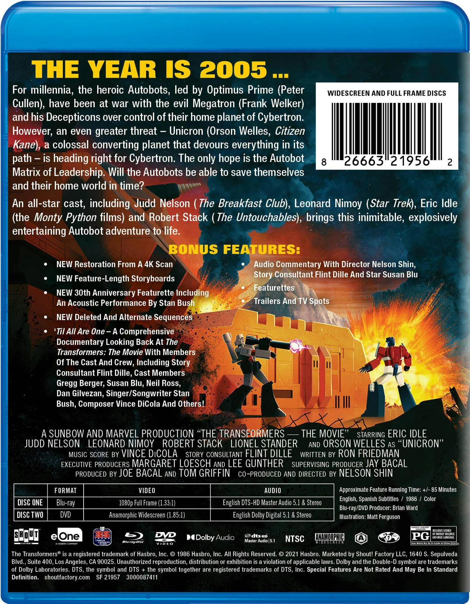 The Transformers: The Movie - 35th Anniversary Edition [Blu-ray] - Image 3