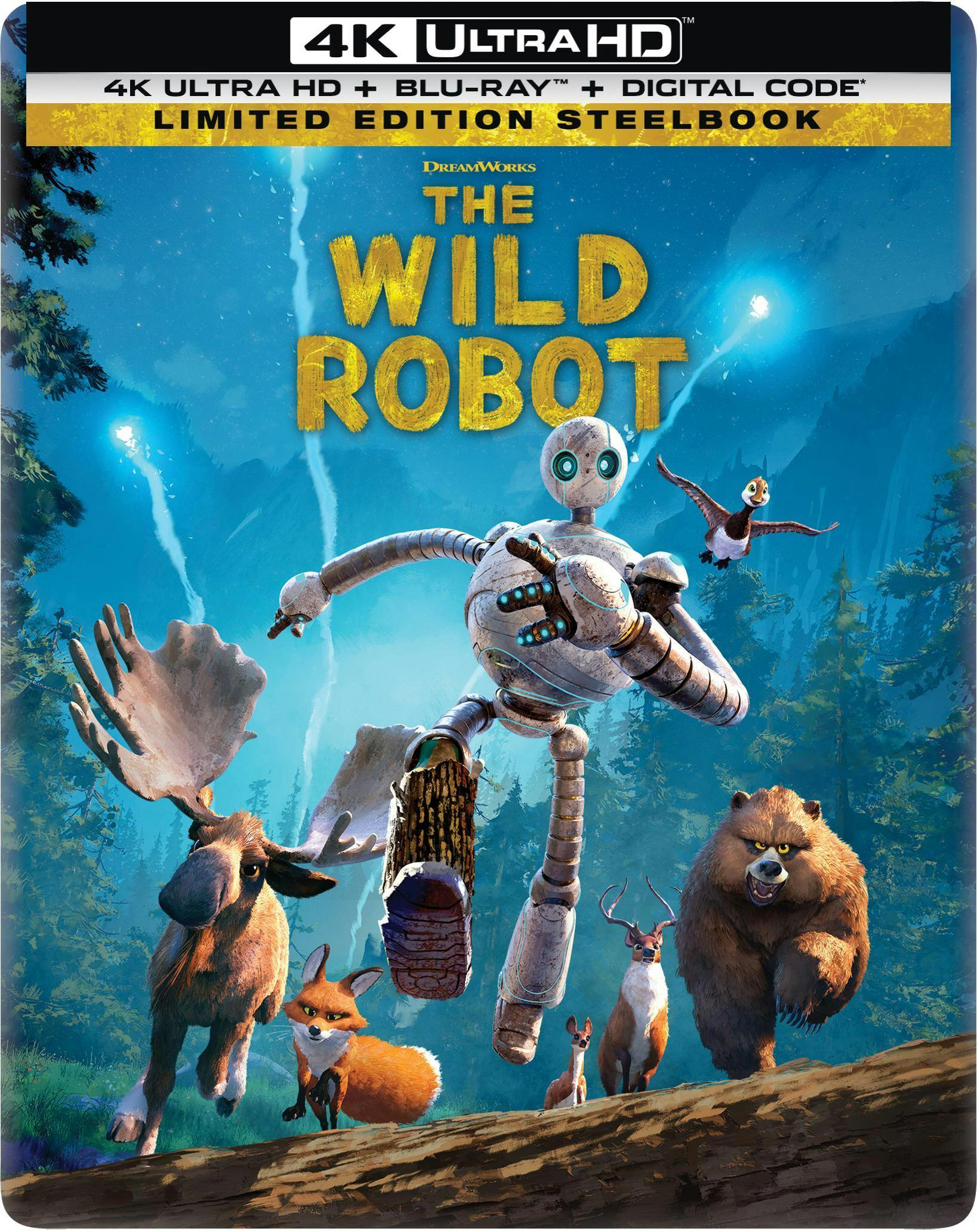 The Wild Robot (Limited Edition Steelbook 4K Ultra HD + Blu-ray + Digital) [UHD]