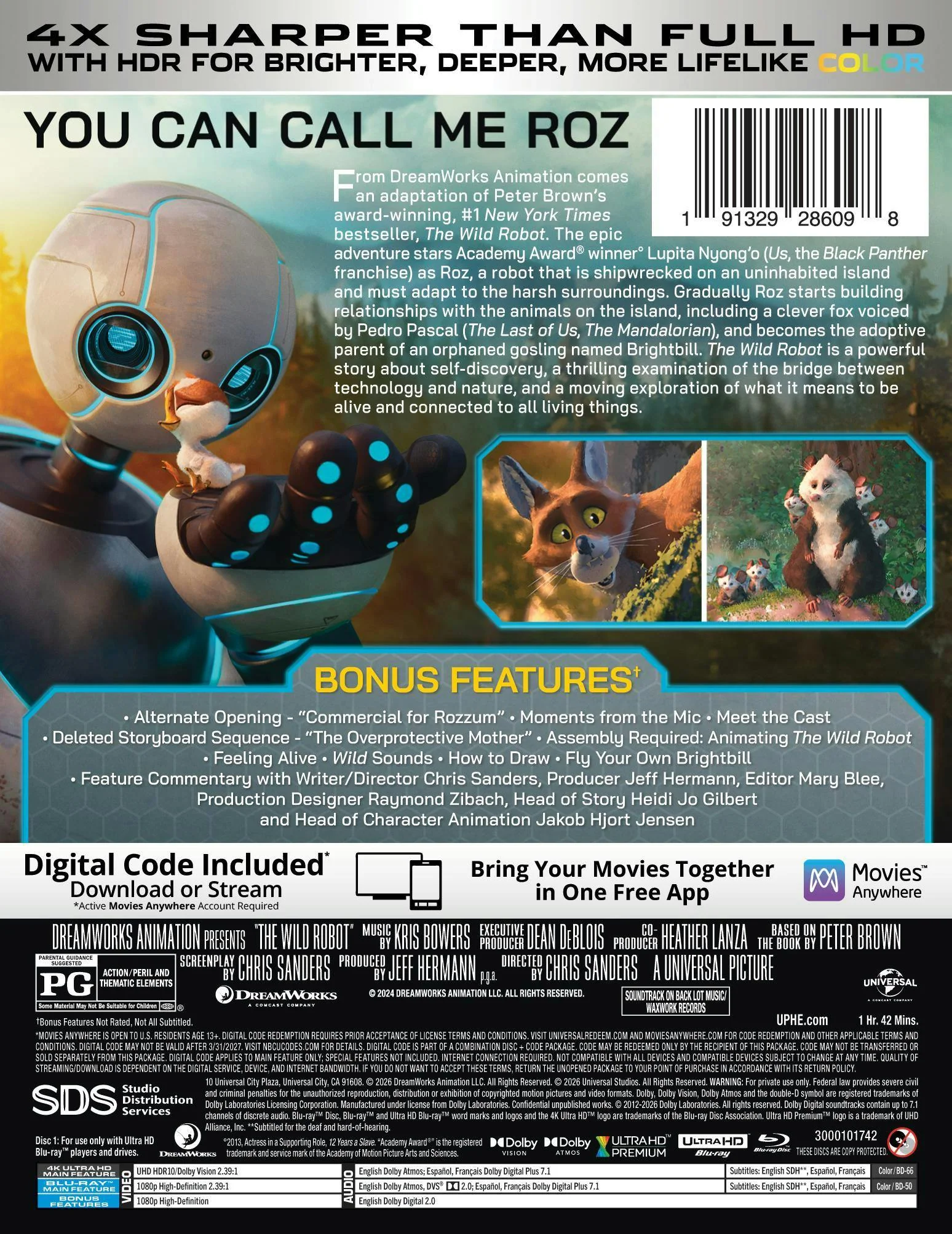 The Wild Robot (Limited Edition Steelbook 4K Ultra HD + Blu-ray + Digital) [UHD] - Image 3