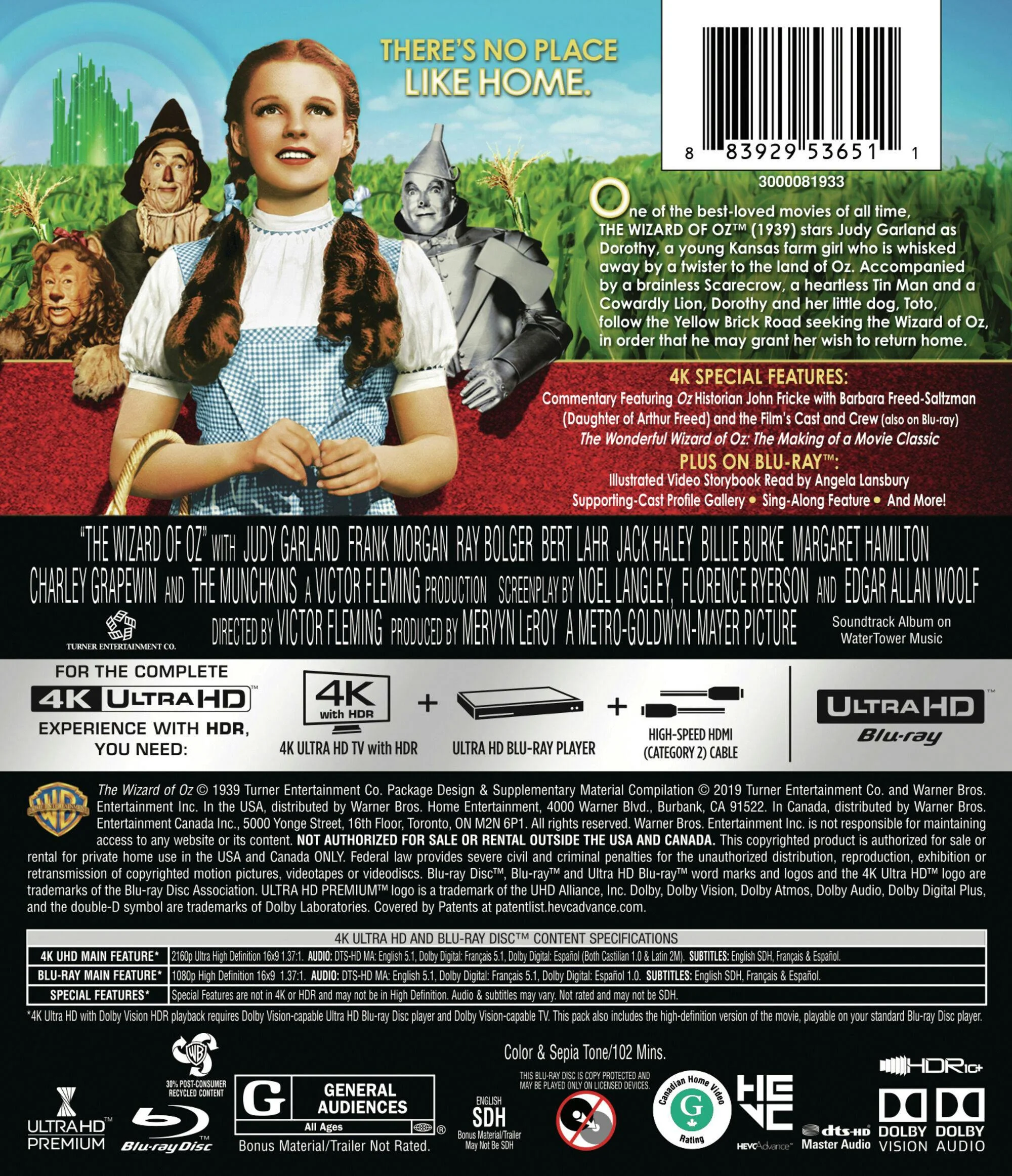 The Wizard of Oz (4K Ultra HD + Blu-ray) [UHD] - Image 2