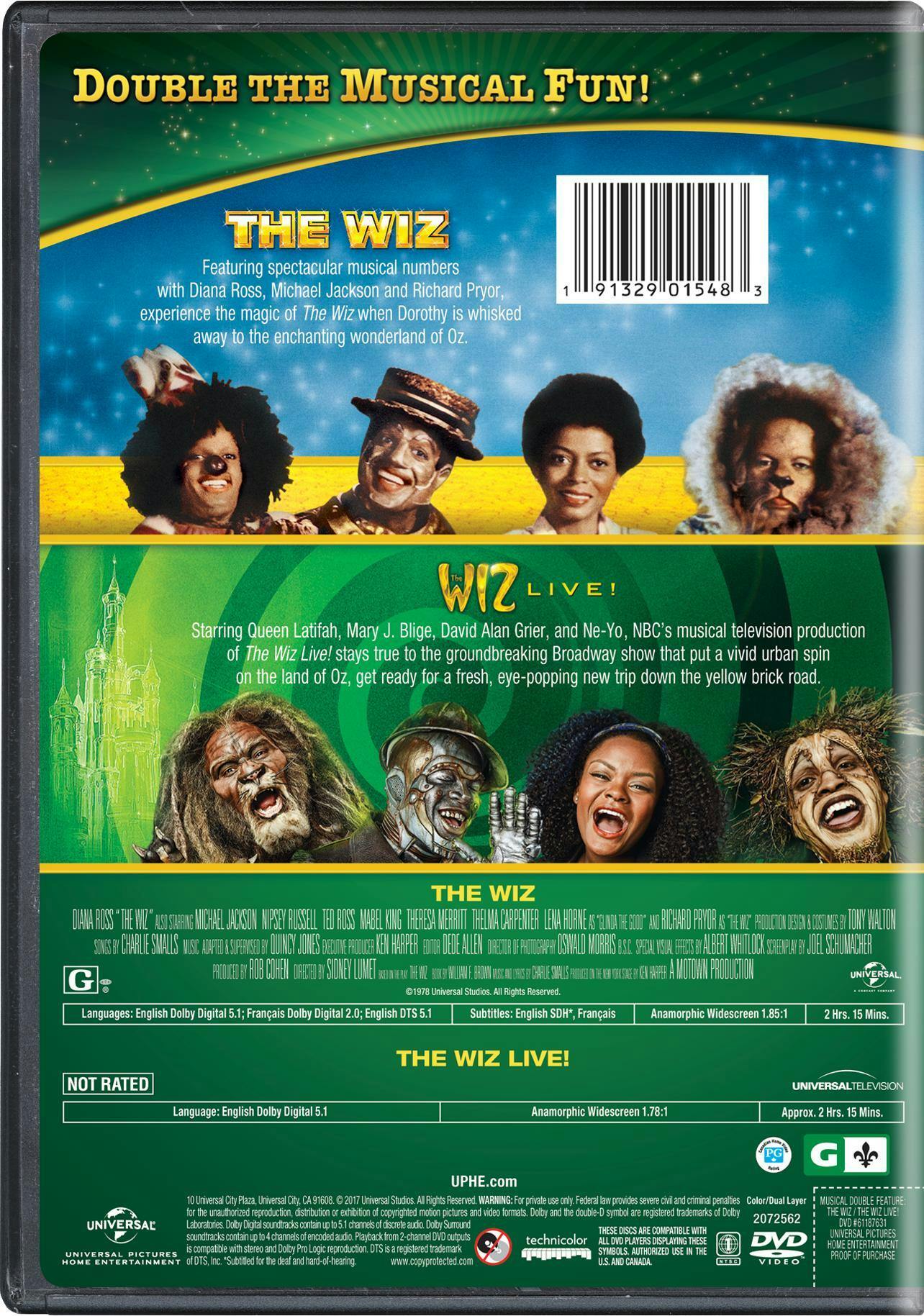 The Wiz/The Wiz Live! Musical (DVD Double Feature) [DVD] - Image 2