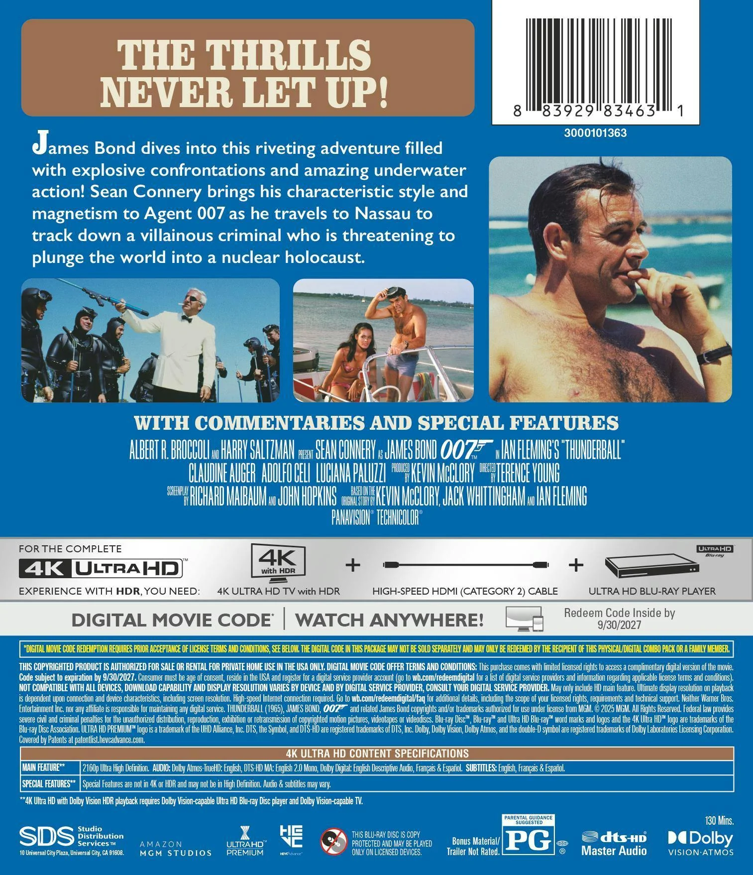 Thunderball (4K Ultra HD + Digital) [UHD] - Image 3