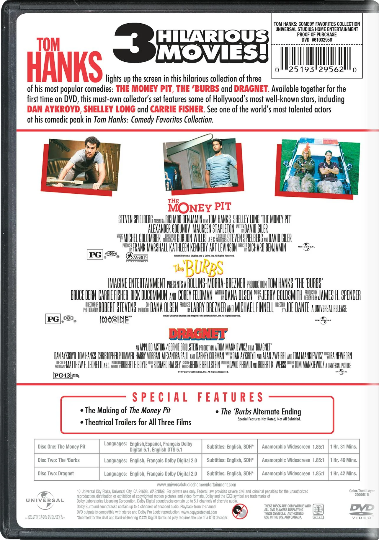 Tom Hanks: Comedy Favorites Collection (DVD Franchise Collection) [DVD] - Image 2
