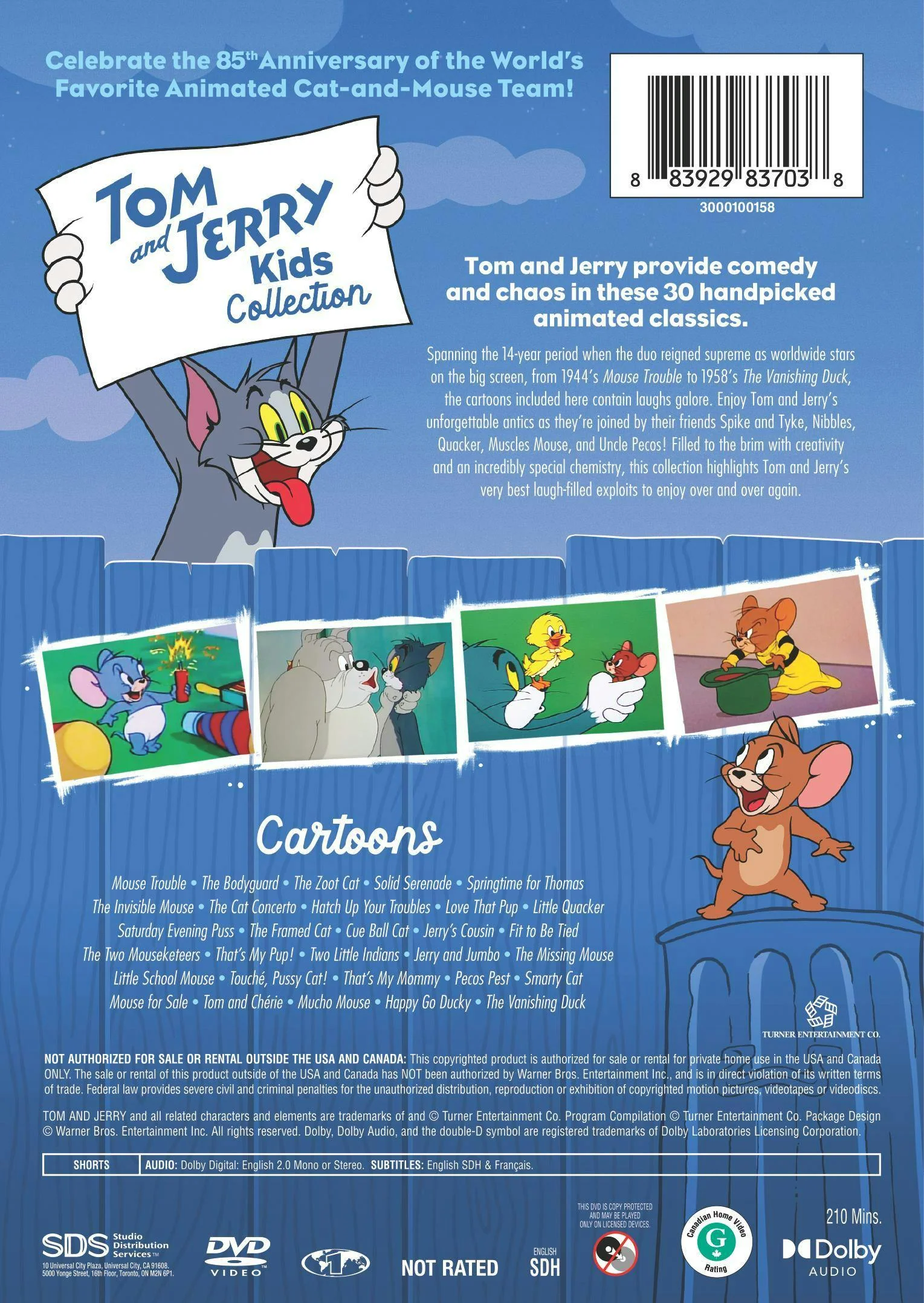 Tom and Jerry: 85th Anniversary Kids Collection [DVD] - Image 3