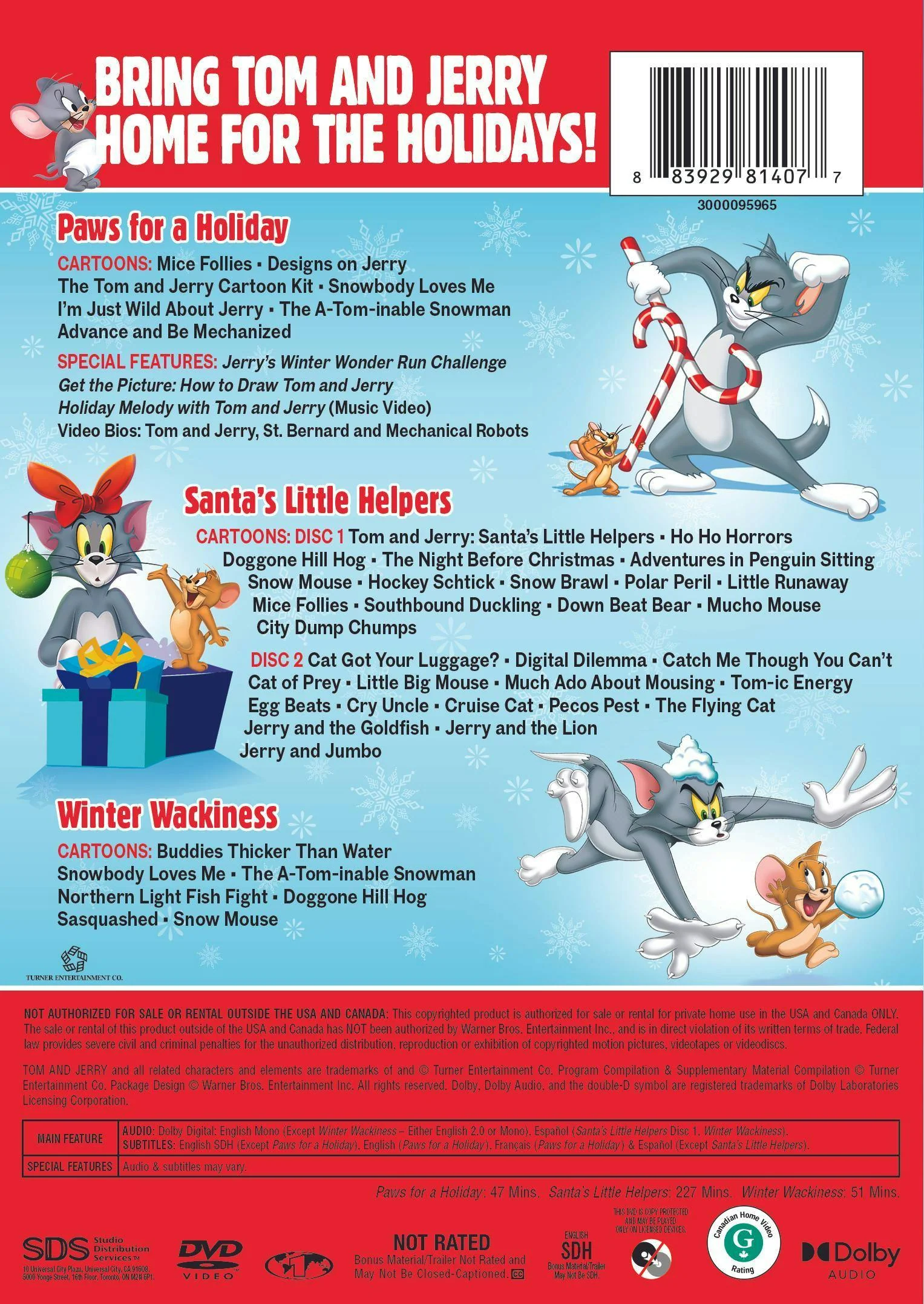 Tom & Jerry Holiday 3-Pack (Box Set) [DVD] - Image 3