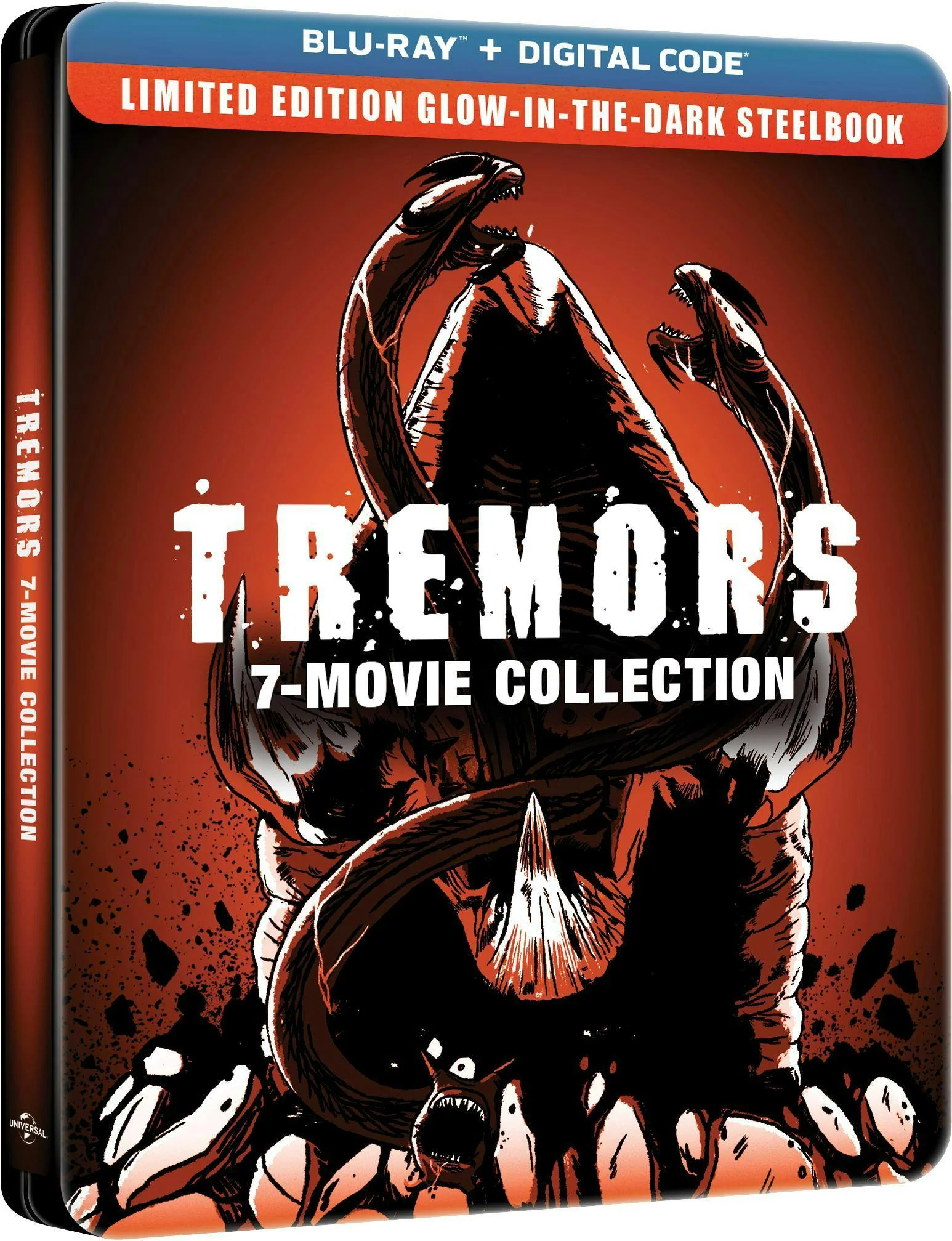Tremors 7-Movie Collection - Limited Edition Glow-in-the-Dark Steelbook [Blu-ray] - Image 2