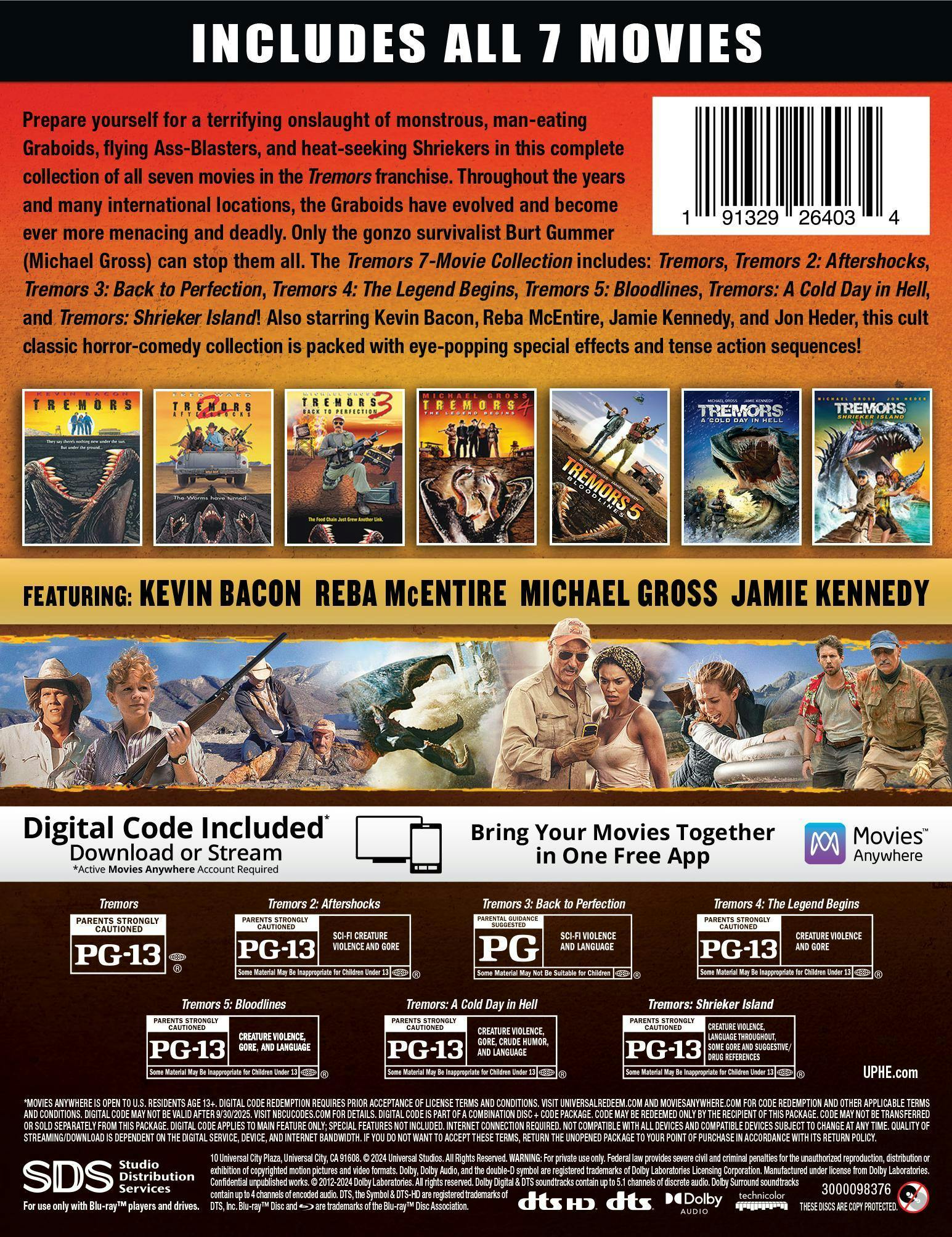 Tremors 7-Movie Collection - Limited Edition Glow-in-the-Dark Steelbook [Blu-ray] - Image 3