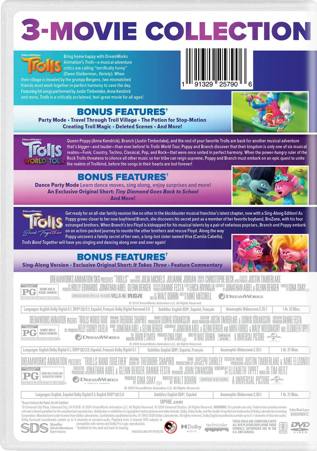 Trolls: 3-movie Collection [DVD] - Image 3