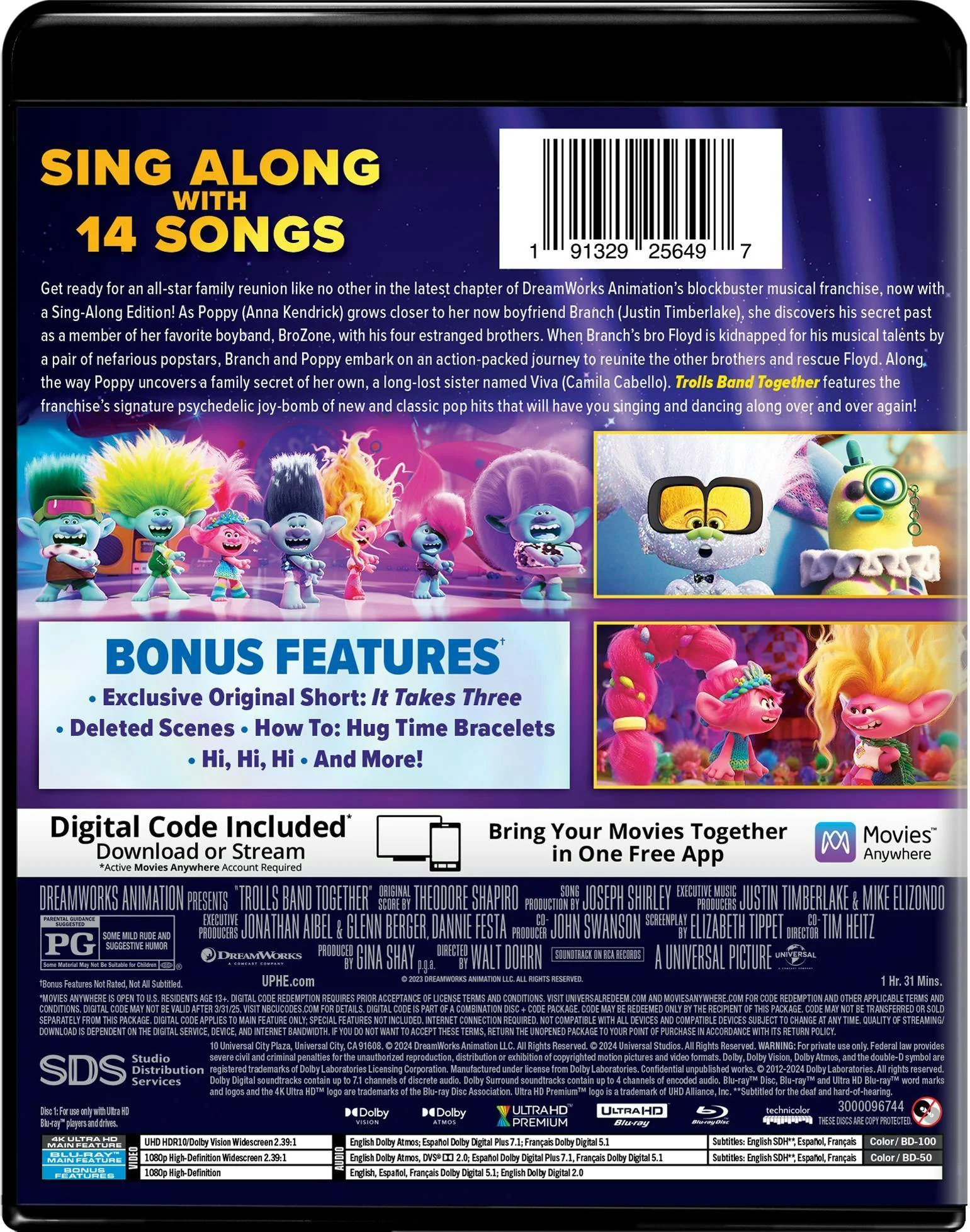 Trolls Band Together (4K Ultra HD + Blu-ray) [UHD] - Image 3