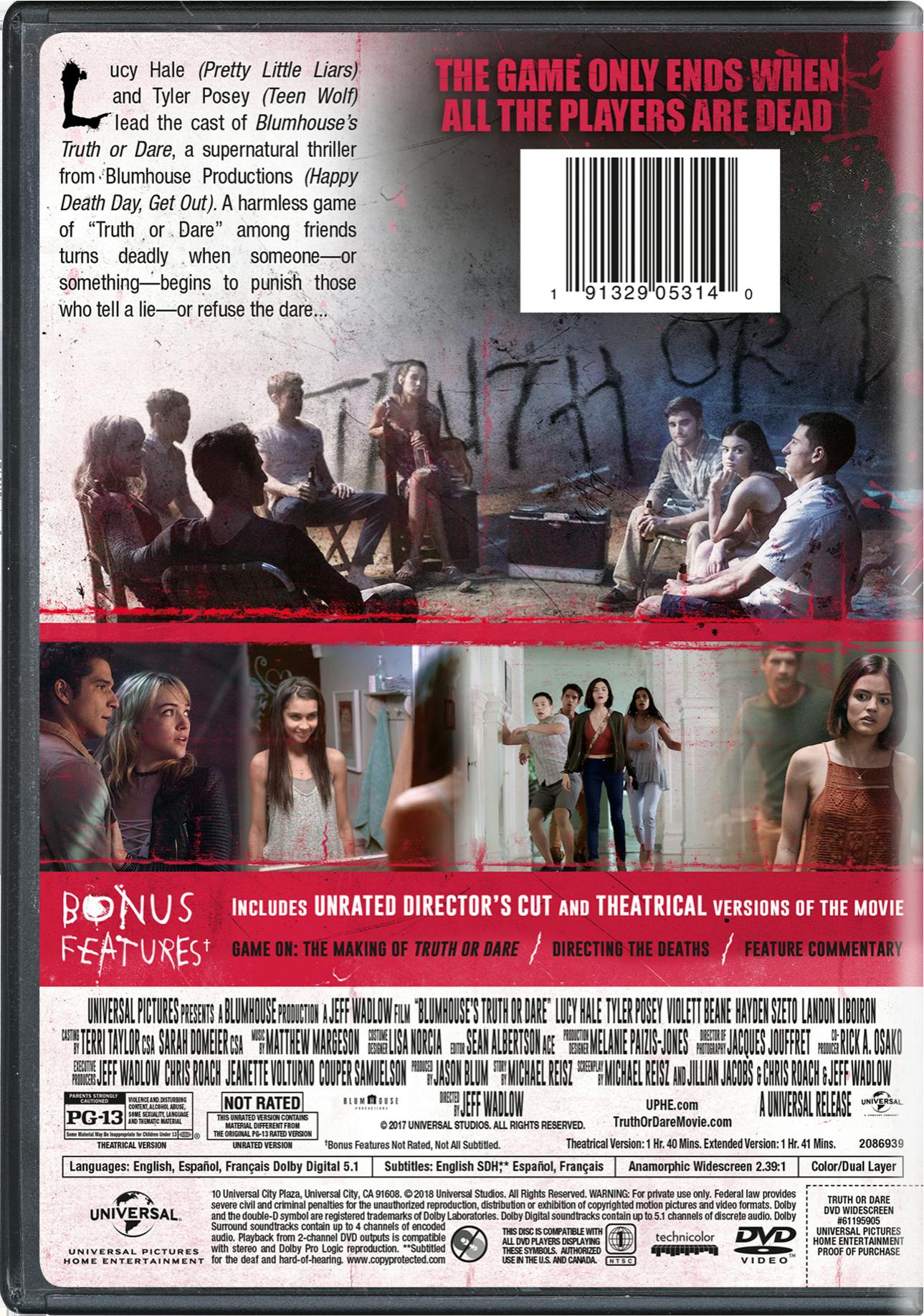 Truth Or Dare (Unrated Director's Cut) [DVD] - Image 2