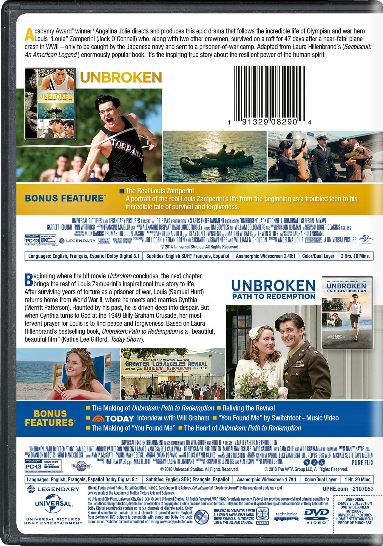 Unbroken/Unbroken - Path to Redemption (DVD Double Feature) [DVD] - Image 2