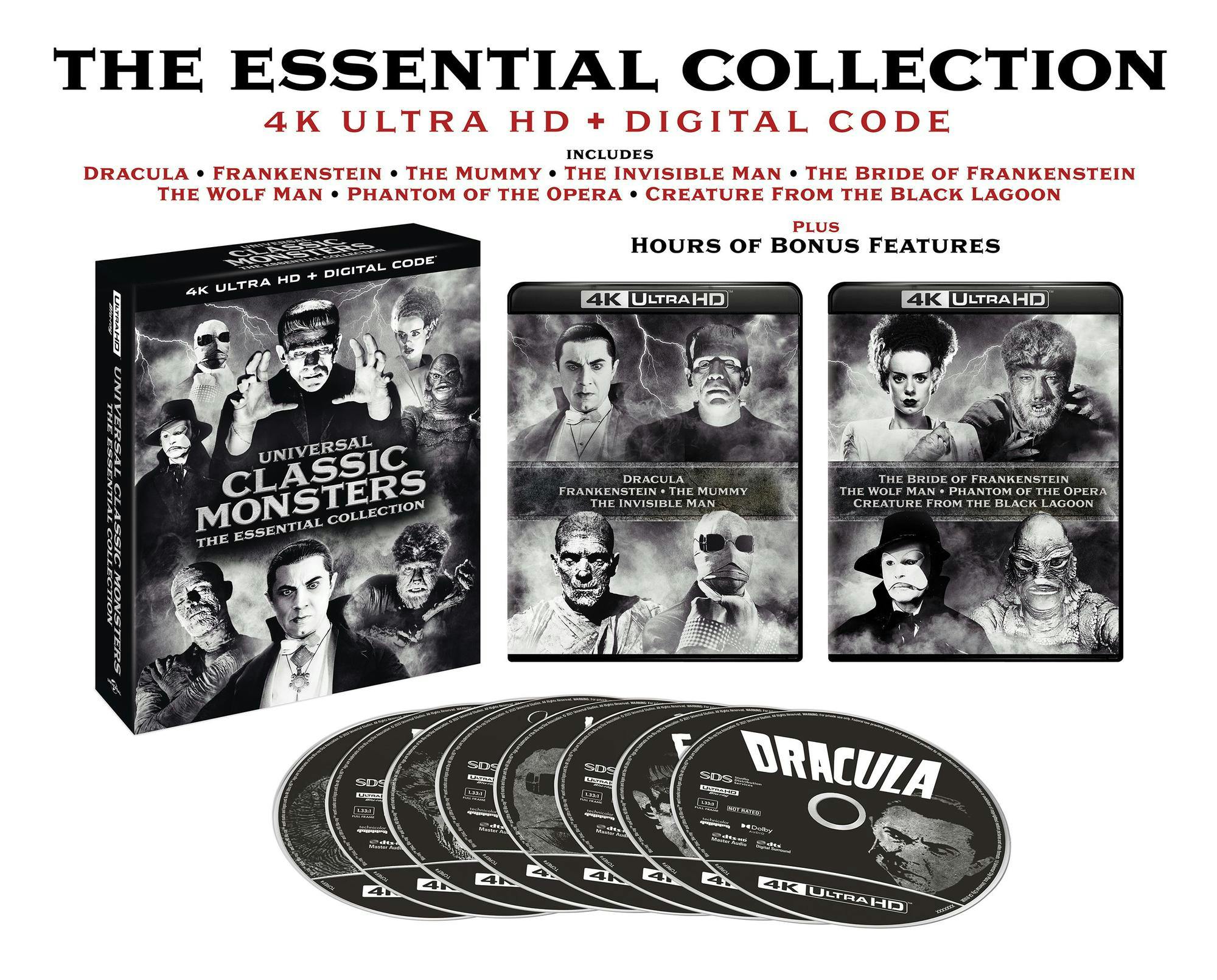 Universal Classic Monsters: The Essential Collection - 4K Ultra HD + Digital (4K Ultra HD) [UHD] - Image 4