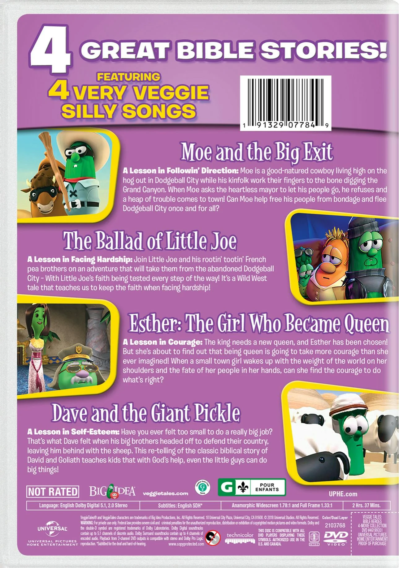 VeggieTales: Bible Heroes - 4-Movie Collection (DVD Set) [DVD] - Image 2