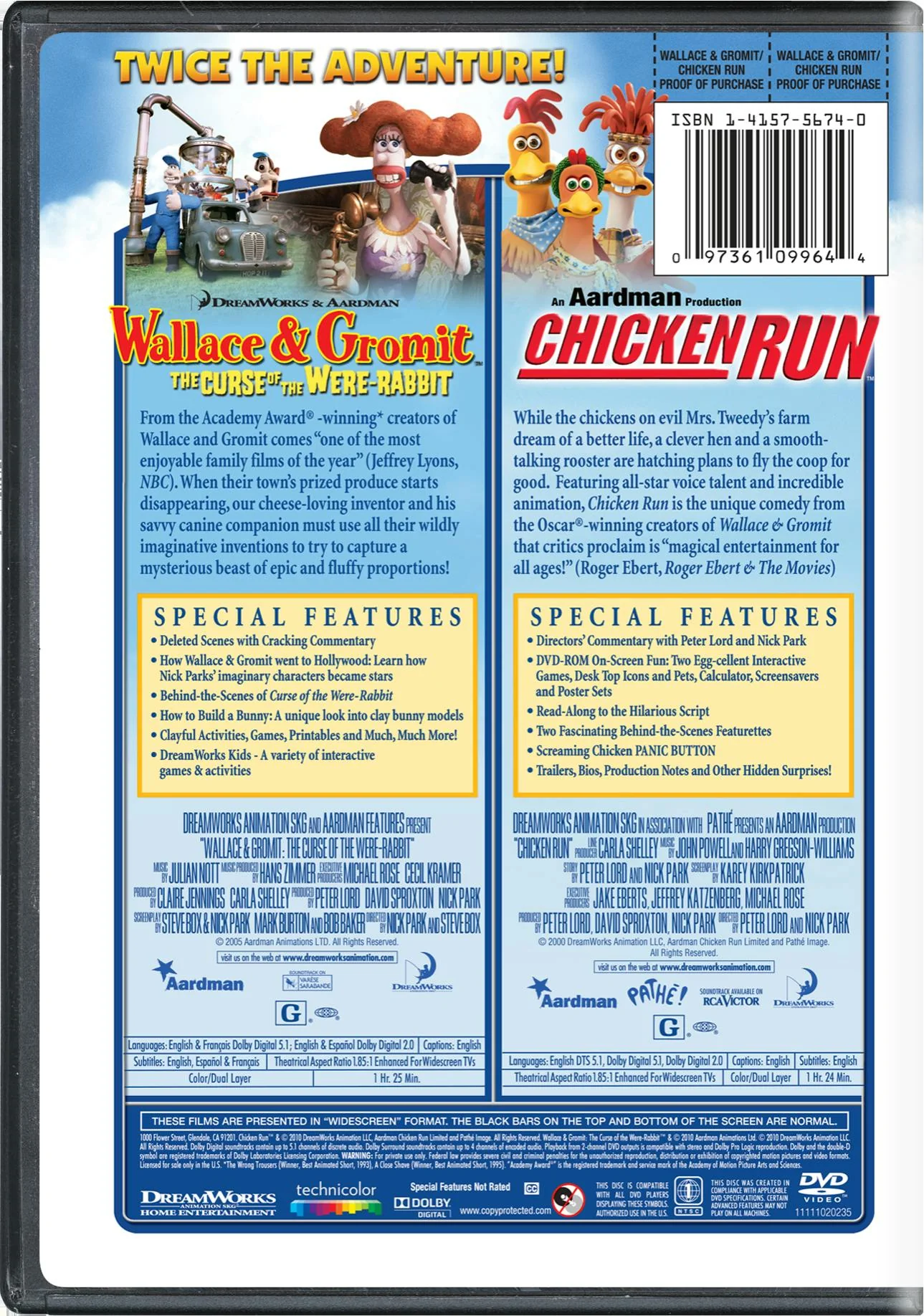 Wallace and Gromit: The Curse of the Were-rabbit (DVD Double Feature) [DVD] - Image 2