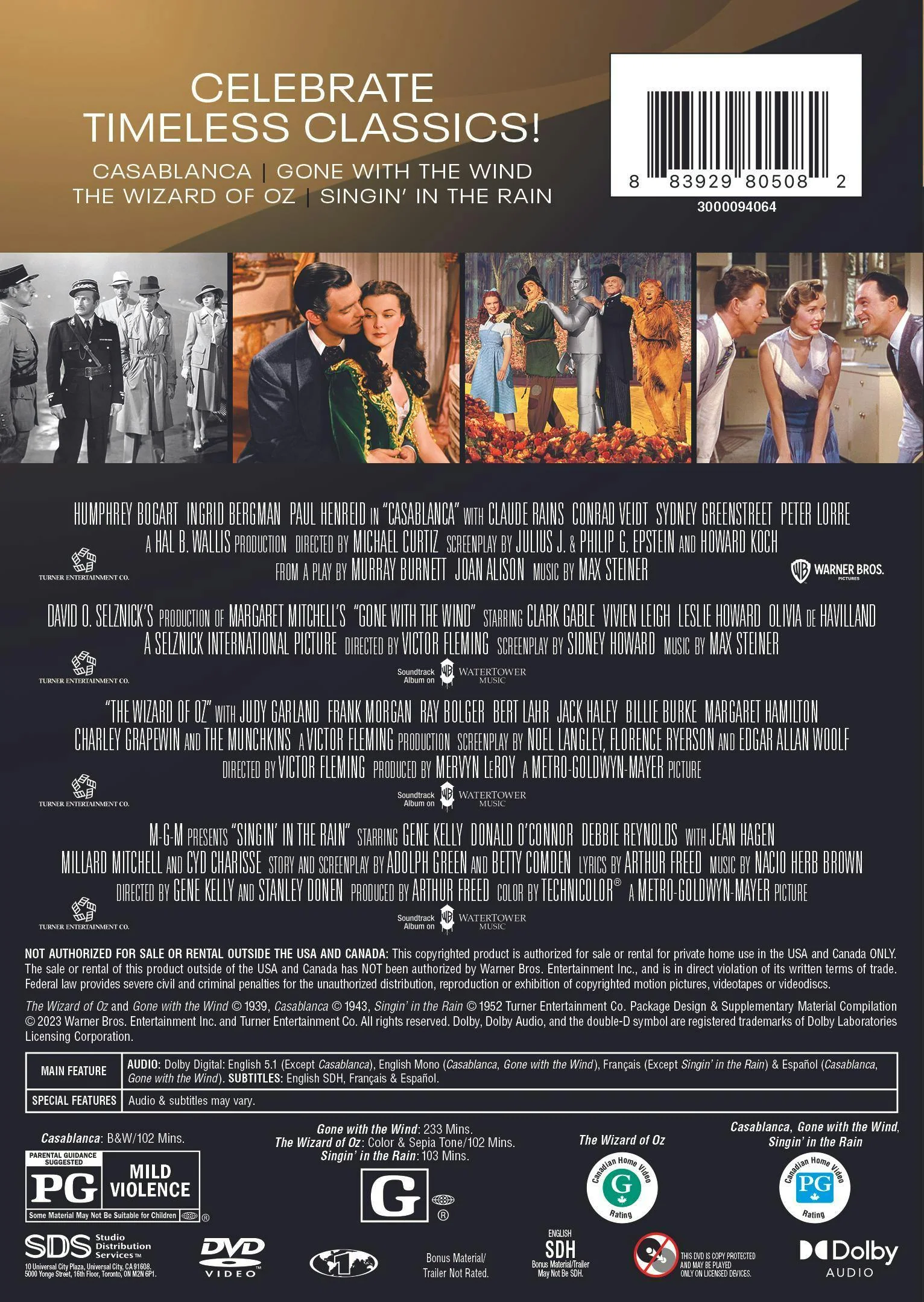 WB Classics 4-Film Collection (DVD Set) [DVD] - Image 3