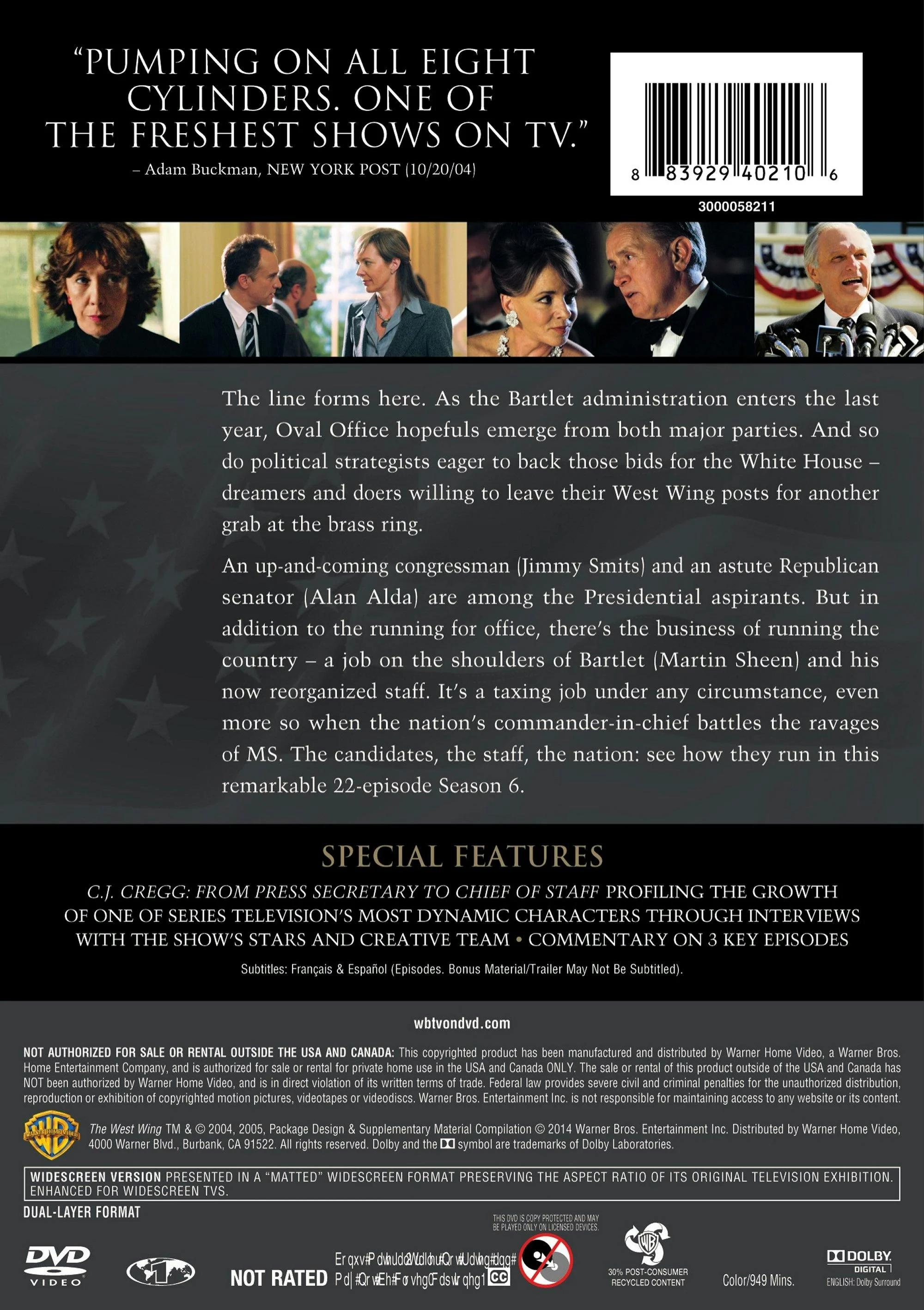 West Wing: The Complete Sixth Season (DVD New Box Art) [DVD] - Image 3