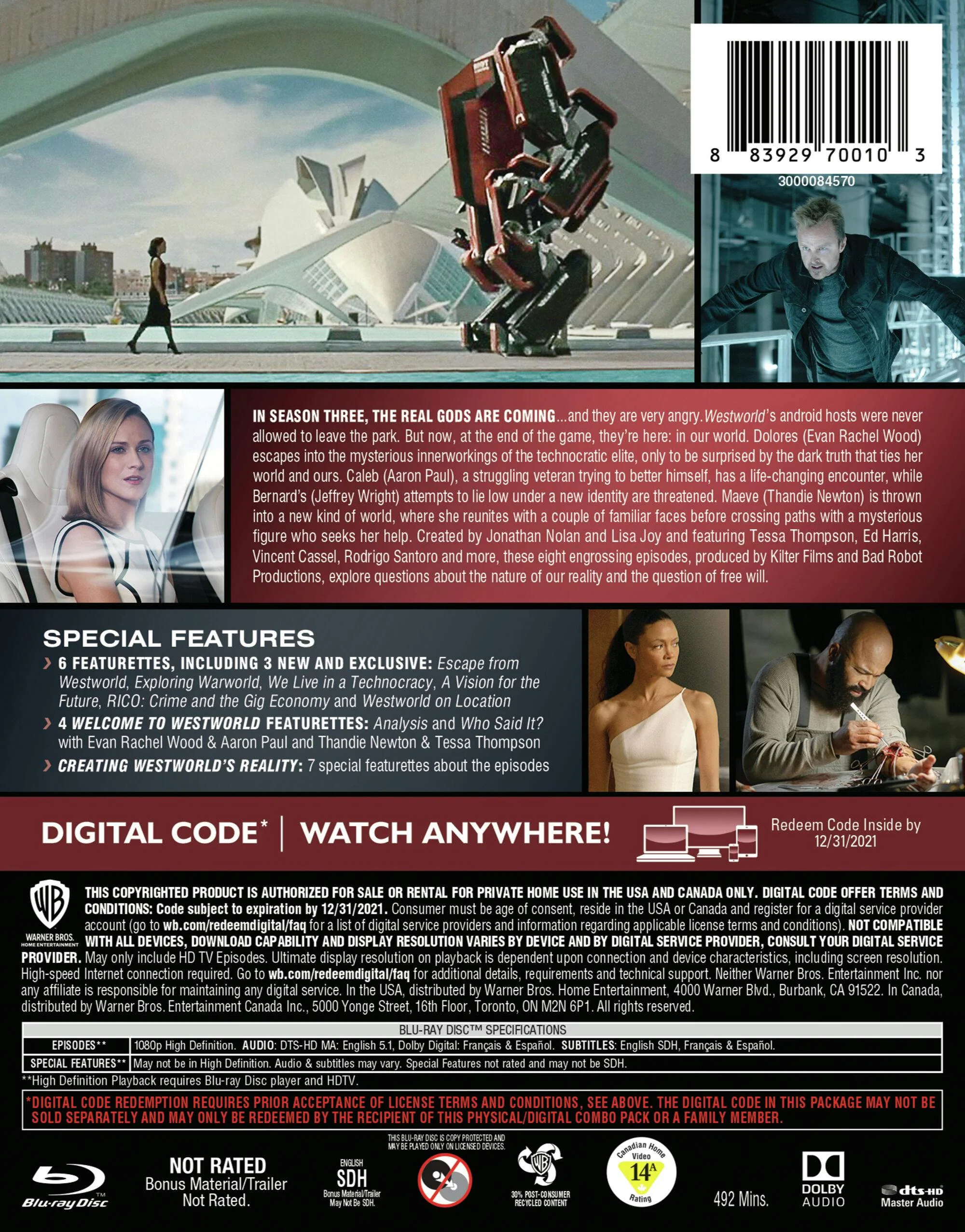 Westworld: Season Three - The New World (Box Set) [Blu-ray] - Image 2
