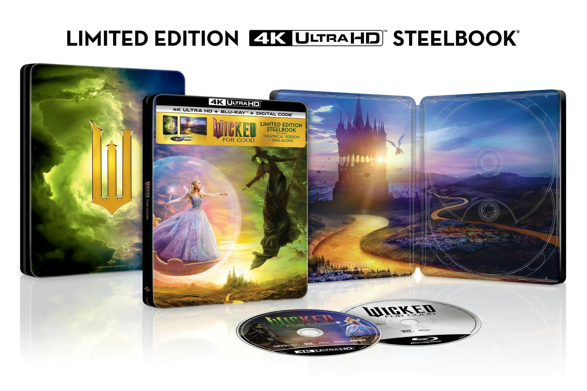Wicked: For Good (Limited Edition 4K Ultra HD Steelbook + Blu-ray + Digital) [UHD] - Image 4