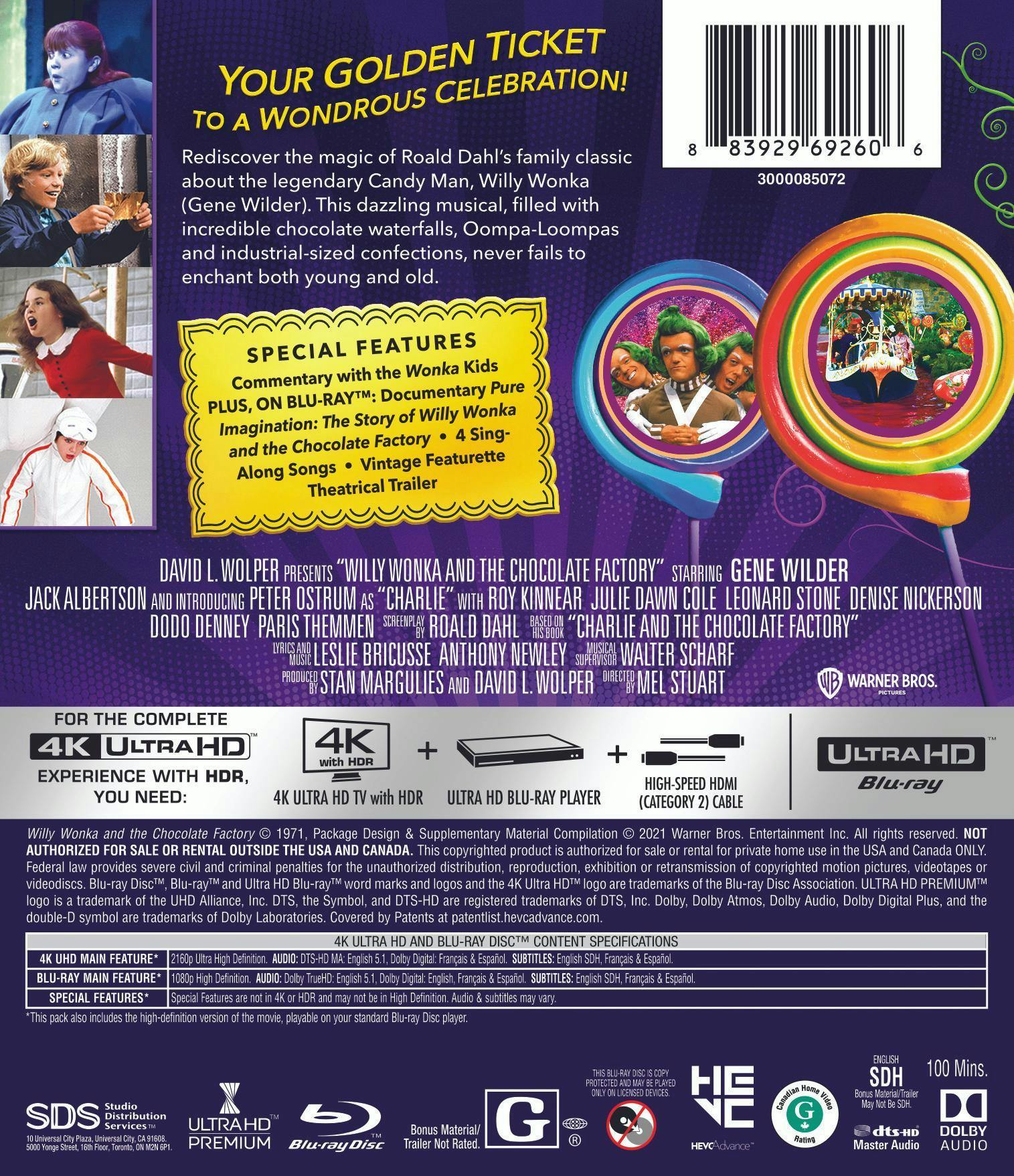 Willy Wonka & the Chocolate Factory (4K Ultra HD + Blu-ray) [UHD] - Image 3