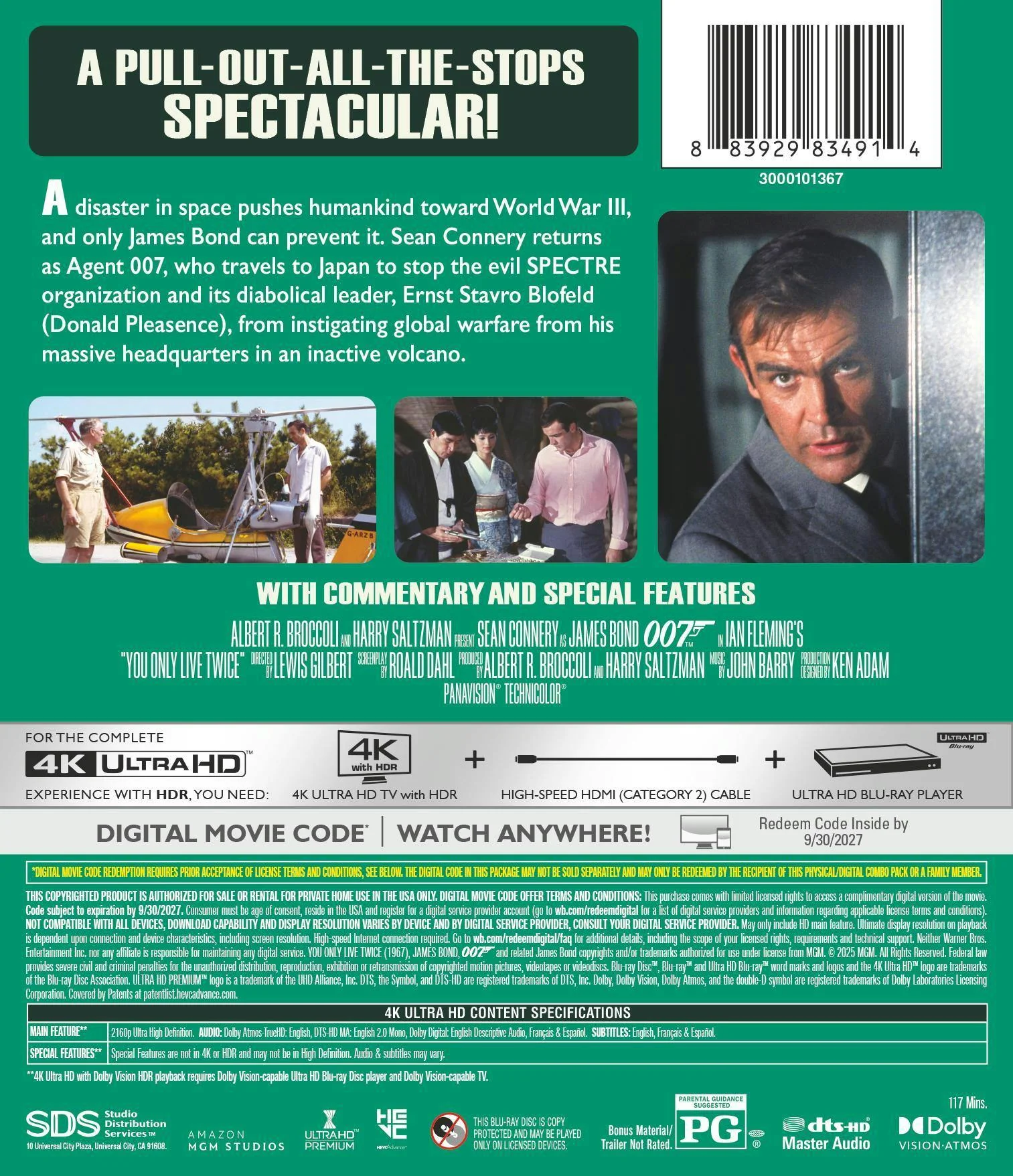 You Only Live Twice (4K Ultra HD + Digital) [UHD] - Image 3