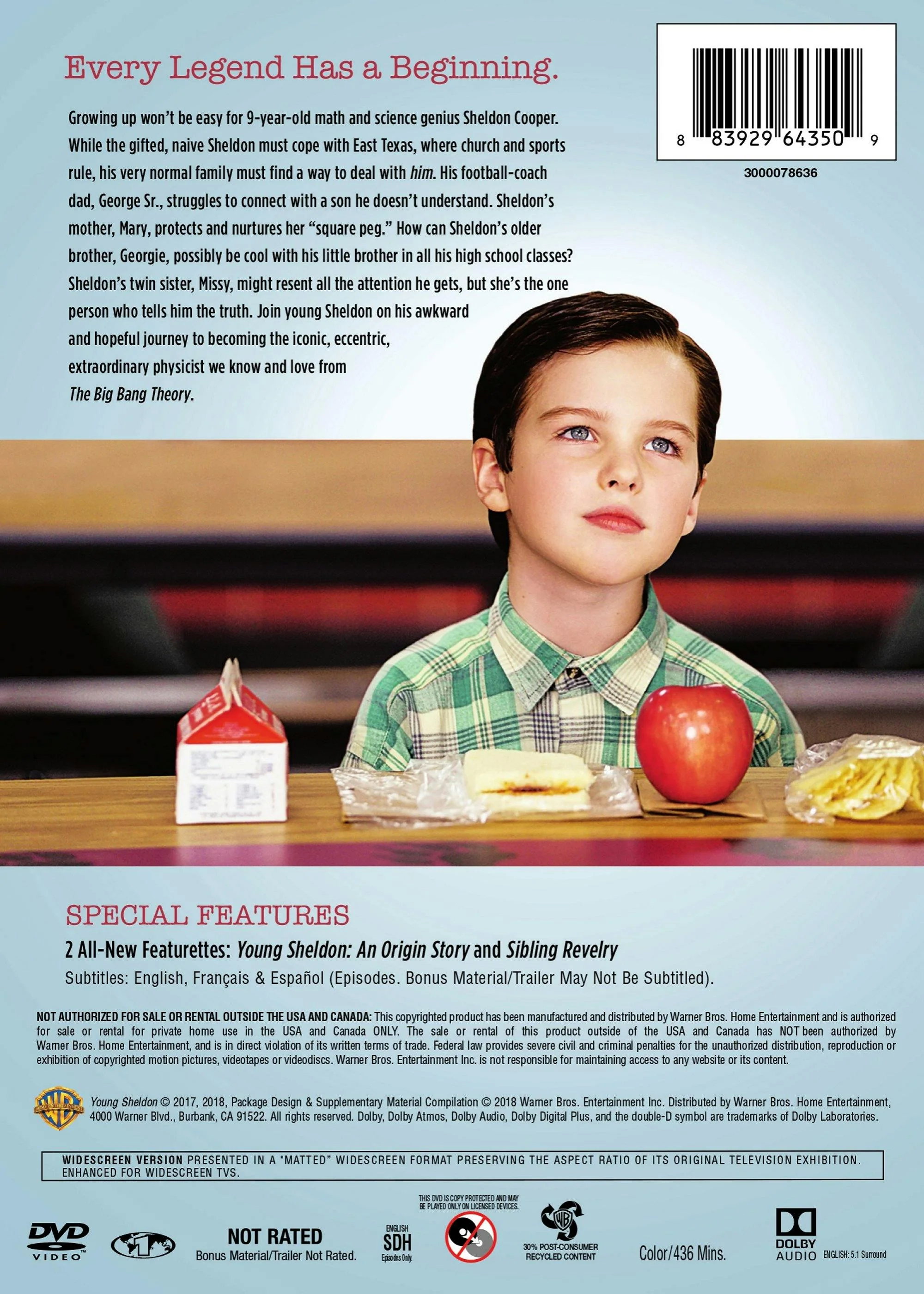 Young Sheldon: The Complete First Season [DVD] - Image 2