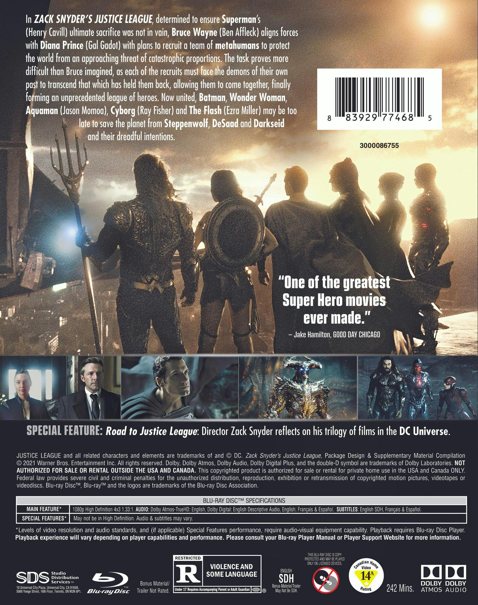 Zack Snyder's Justice League (Blu-ray Zack Snyder's Cut) [Blu-Ray] - Image 3